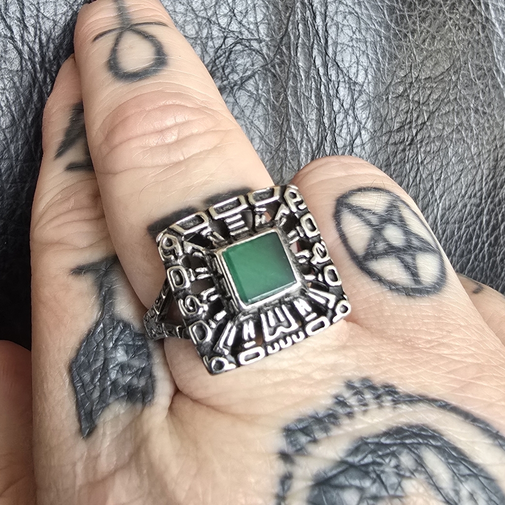 Evil Pawn Jewelry Jaugar Ring in Chrysprase